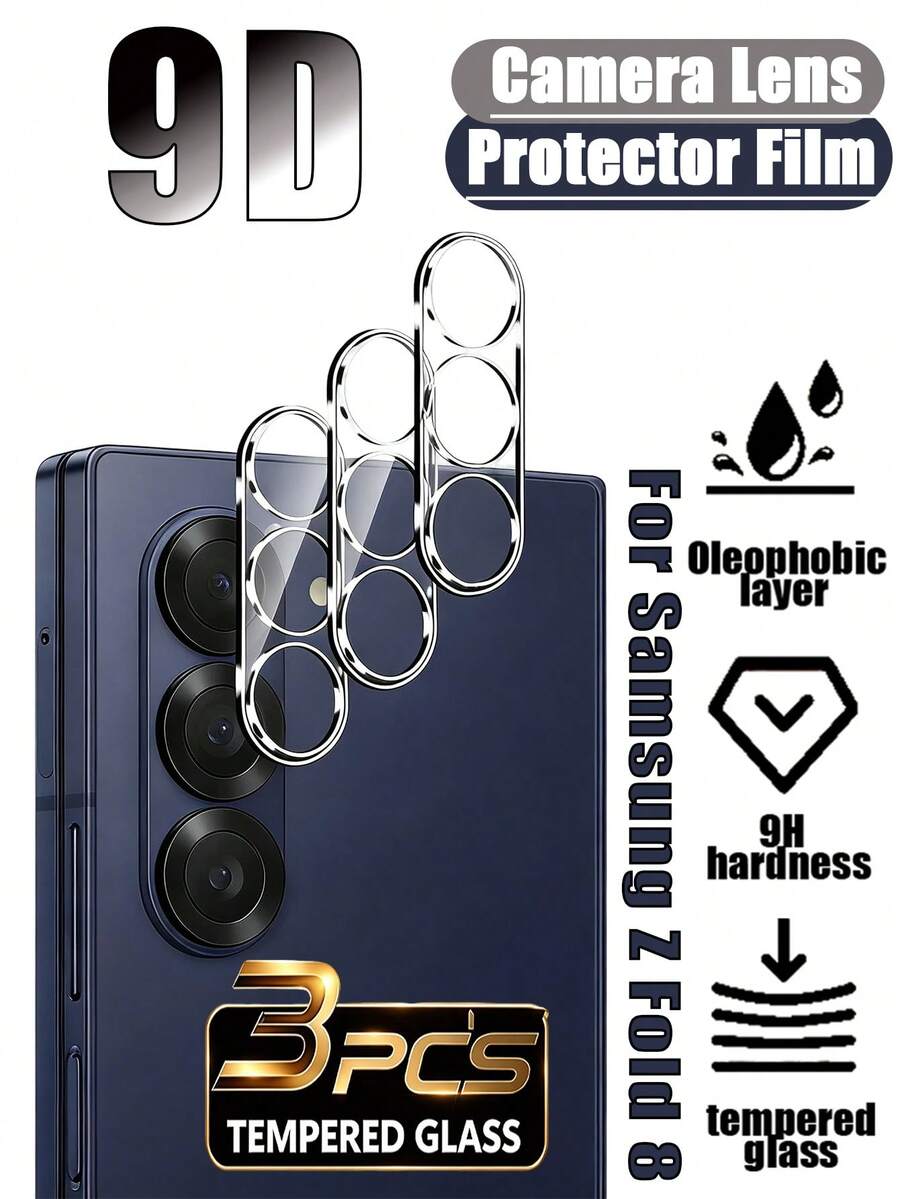 3pcs/Pack - Clear Lens Protector Film For Phone, Fully Transparent Design Without Black Borders, Tempered Glass Effectively Protects Privacy, High Hardness Surface, Resists Sharp Object Contact, Effectively Protects Lens. Scratch-Resistant, Reduces Marks Caused By Daily Scratches, Buffers Impact From Slight Drops, Reduces Damage Risk.