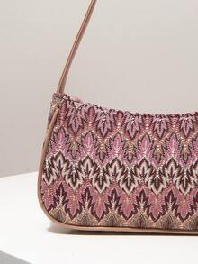 (Random Pattern)Shoulder Bag, Floral Pop, Color Block, Boho, Vintage, Travel Essential, Gifts For Women - Multicolor - View 4