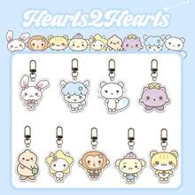 1pc Hearts2 Hearts Cartoon Animal Acrylic Keychain, Full Set Of 10 Cute Rabbit, Sheep, Cat, Monkey, Tiger Pendants, High-Definition Double-Sided Printed Pattern, Wear-Resistant And Scratch-Resistant, Portable Spring Clip Design, Can Be Hung On Backpack, Bag, Keys, Girlish Cute Style Peripheral, Student Daily Decoration, Best Friend/Couple Gift, Idol Collection Small Pendant. This Is A Gift That Is Hard To Resist. - Multicolor - View 2