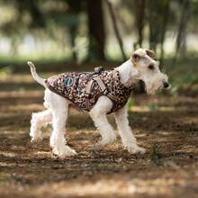 Dog Vest With Integrated Chest Harness, Fleece Lining, Reflective Webbing, Zipper Closure, Suitable For Small Dogs And Cats, Outdoor Warm Pet Padded Vest - Mocha Brown - View 11