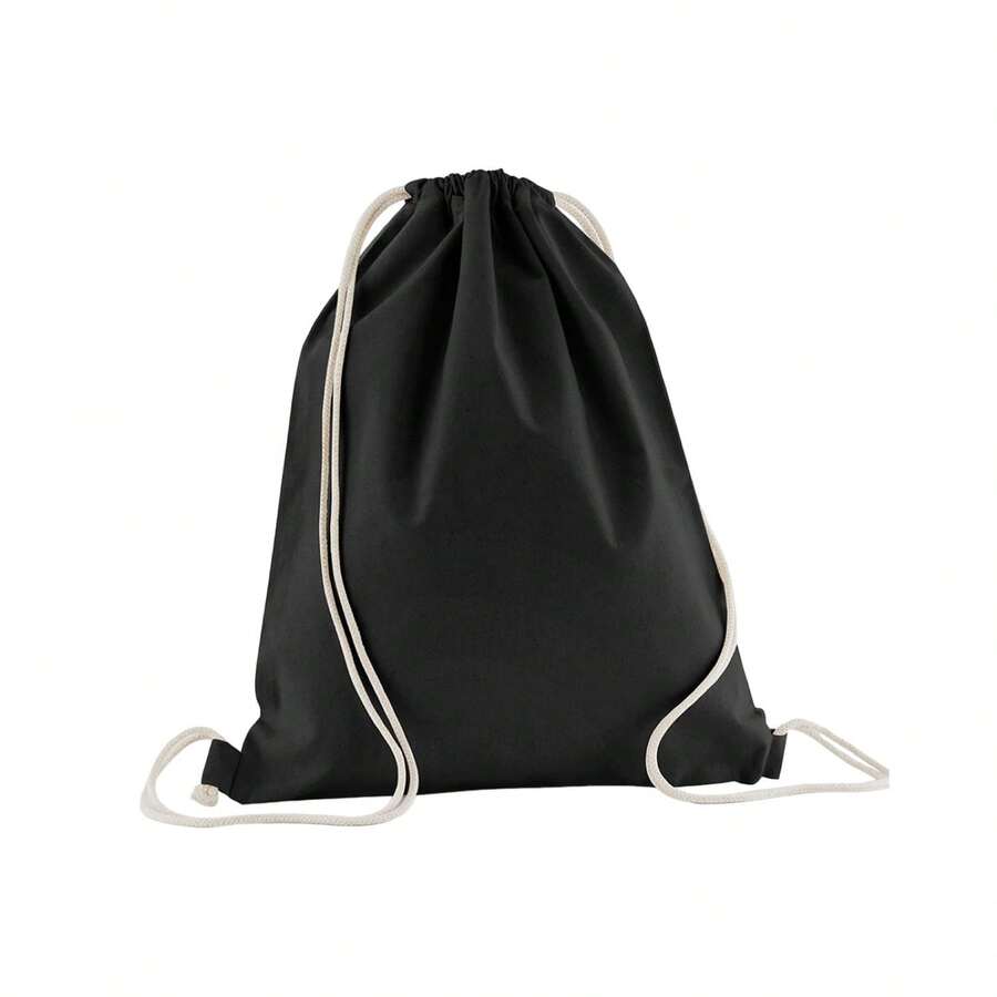 Westford Mill Organic Cotton Drawstring Bag - Black - View 1