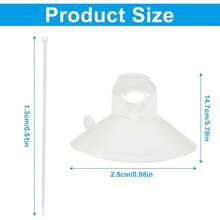 20 Pack Aquarium Suction Cups |   Suction Cup With Clip, Adjustable Ties, Holding Airline Tubing CO2 Hose - 30 Pcs - View 2