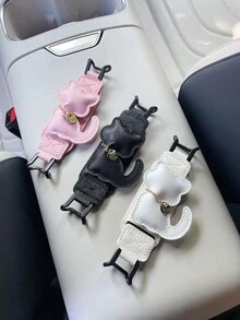 1PC Leather Necklace Cat Tablet Hand Strap High Elasticity Anti-Drop Wrist Support Hand Grip Holder - Multicolor - View 3