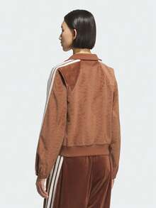 Adidas Women's S VL JKT Knit Colorblock Sports Jacket KC0175 - Brown - View 3