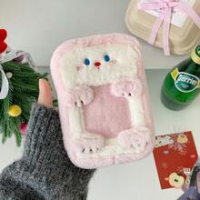 1pc Super Cute Plush Transparent Cartoon Card Holder, Ins Style Cartoon Plush Card Holder, 3-Inch Photo Star Card Display Pendant, Multi-Functional ID Card, Work Badge, Student ID, Teacher ID, Sick Leave Badge Holder - Multicolor - View 7