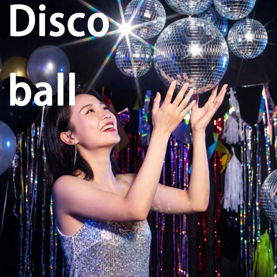 20pcs Mirror Disco Balls, Silver Reflective Glass Design, Refract Colorful Light Effects, Multiple Sizes Available, Can Be Hung Or Placed, Suitable For Party, Bar, Birthday Party, Wedding Scene Decoration, Create Retro Atmosphere, Also Can Be Used As Home Decor Ornament, Photography Prop, Atmosphere Decoration Item - Clear - View 1