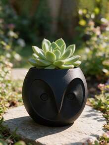 3D Printed 3pcs Creative Succulent Planters, Cute Owl Shaped Plant Pots, Mini Desktop Flower & Herb Planting Containers, Office Desk Greenery Decor - Owl - View 3
