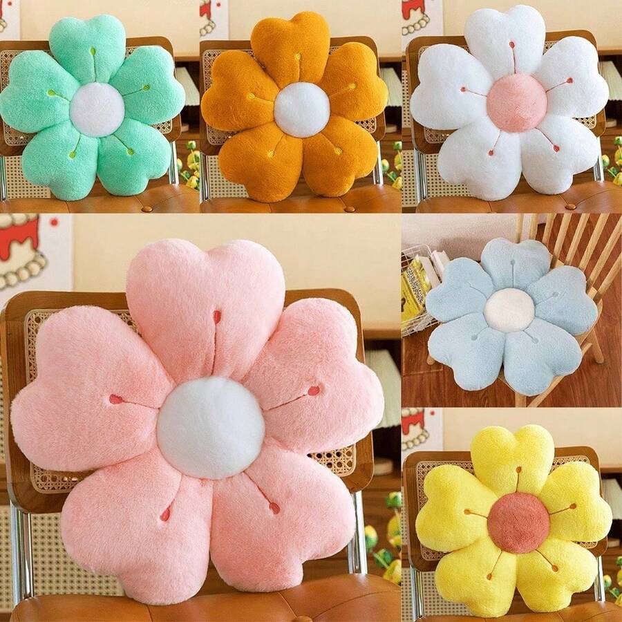1PC Flower Cushion Pillow Home Decor Pillow Holiday Decorative Pillow Gift Birthday Graduation Chair Pad Seat Cushion Office Chair Gaming Chair - Multicolored - View 1