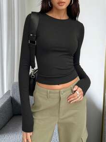 Women T-Shirts - Black Gray White - View 8