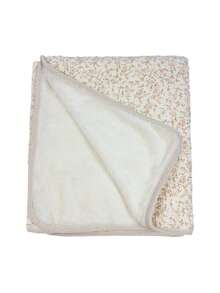 1pc Reversible Crochet Edged Cotton Double-Layer Warm Blanket, Suitable For Babies And Adults, Infants And Toddlers - Multicolor - View 16