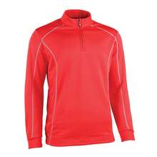 Rhino Mens Seville 1/4 Zip Midlayer Sports Top/Long Sleeved Tee - Red - View 2