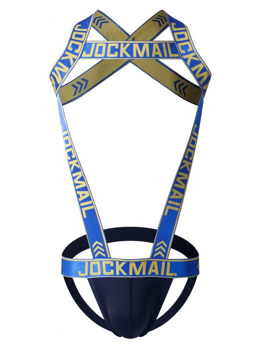 JOCKMAIL 2合1肩帶內褲 男士連體雙層丁字褲 性感誘惑運動款