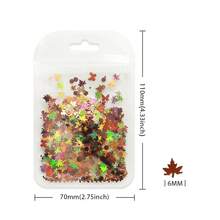 5g 混色銀杏葉造型樹脂亮片，環氧樹脂模具填充料，紅橙葉薄片填充物，DIY手工用 - 彩色 - 查看 7