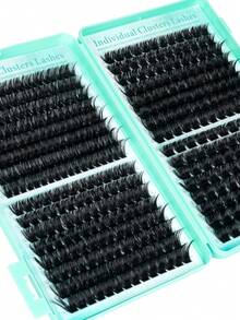ISEEN 432pcs Eyelash Book, Soft Comfortable High Quality DIY Cluster False Eyelashes, Single Eyelash Home DIY False Eyelash Set - D - View 2