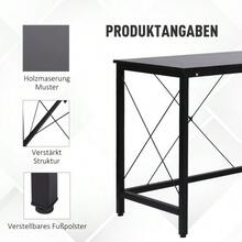 L-Shaped Corner Desk 150x150x76cm MDF Black, Modern Corner Desk For Office & Home Office - 黑色 - 查看 5
