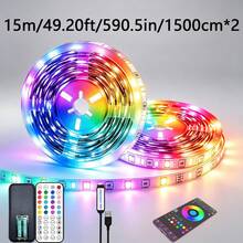 Smart LED Light Strip For Bedroom And Gaming Room, Extra Long 2 Rolls, RGB Color Changing, APP Remote Control, Music Sync, Cuttable USB LED Light, Room Decor TV Backlight, Halloween Gift - Mini White - View 14