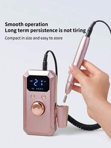 LEVIATECH 1件專業充電式電動指甲修剪機,便攜式電動磨甲器,附LED顯示螢幕,32段速度控制,正反轉切換,附腰夾,適用於壓克力凝膠指甲油卸除、美甲與足部護理,居家與沙龍使用 - 彩色 - 查看 11