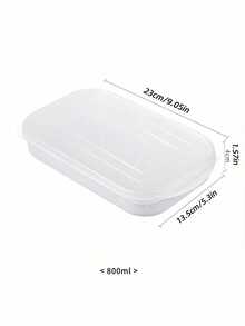 1pc Stackable Freezer Storage Container With Lid, Plastic Food Box Suitable For Meat, Vegetables And Fruits, Reusable Ultra-Thin Airtight Food Storage Box For Refrigerator, Freezer And Kitchen Organization - Multicolor - View 15