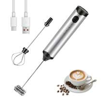 Lalayuan 1pc Mini Portable USB Rechargeable Stainless Steel Handheld Milk Frother & Egg Beater, Includes Charging Cable - View 12