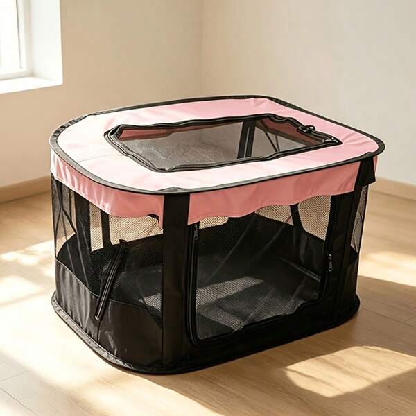 1 pieza Corral plegable y portátil para mascotas, caja de parto para gatos de malla transpirable, tienda de recinto para mascotas interior y exterior para gatitos, cachorros, conejos y animales pequeños