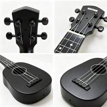 Musical Instrument, Accessories, Guitar, Toy Guitar, Suitable For Beginners And Guitar Enthusiasts To Practice, 4-String, Tunable, Suitable As A Gift For Boys And Girls, Birthday Gift, Guitar Model, Entertainment Instrument, White, Black - Multicolor - View 2