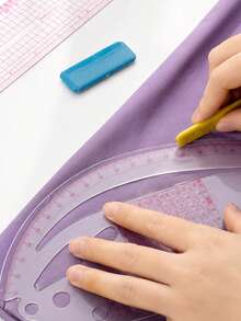 Curved Ruler Set With Curved Scale And Vibrant Plastic Frame, Flexible Patchwork Ruler, Drafting Ruler Tool - Multi-Functional Pattern Ruler, Sewing Tool Set, Tailoring Drafting Template, DIY Sewing Accessories, Suitable For DIY Crafts, Patchwork, Garment Making, Tailoring And Drafting, Essential Tool For Beginners And Hobbyists, Must-Have For Painting/Fashion Design Students - Multicolor - View 7