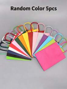 1/5/10 buah Kantong Kertas Kraft Warna-warni - A - View 21