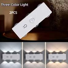 LED Smart Night Light With Motion Sensor, USB Rechargeable, Top And Bottom Lighting, RGB Gradient Ambient Light, Dimmable, Suitable For Entryway, Stairs, Bedroom, Living Room, Hallway, Garage - Rectangular Prism - View 10