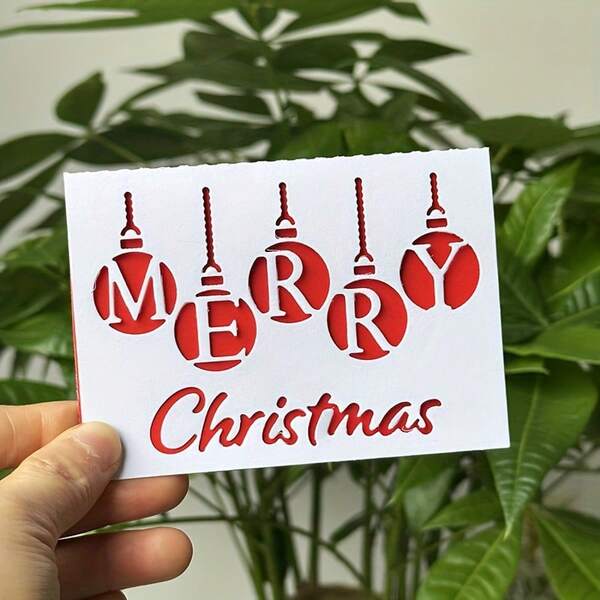 1pc Carbon Steel Cutting Die For Christmas Greeting Cards, Metal Cutting Die Template For Invitations, Suitable For Scrapbooking, Photo Album Decoration, Embossing, Handmade Paper Craft Card Making