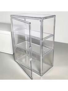 3-Tier Transparent Display Cabinet With Magnetic Door, Heavy-Duty Acrylic Structure, Extra Large Capacity, Modern Design Transparent Display Case For Store, Home Office, Collectibles, Space-Saving Organizer, Thanksgiving, Christmas - A - View 8