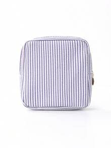 Sanitary Pad Storage Bag, Portable Menstrual Organizer Pouch With Zipper, Travel And Daily Use, Compact Period Essentials Case - Mauve Purple - View 4