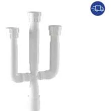 Sifão Triplo Sanfonado Extensível 72cm Pia Tanque Branco - Sifão triplo - Visão 3