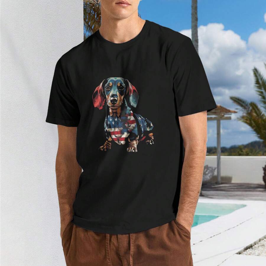 Dachshund Dog Funny Men T Shirt - 款式 - 查看 1