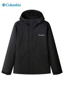 Columbia Jaket Hiking Gunung Outdoor Pria Terbaru, Mantel Softshell Olahraga Tahan Air - Hitam - View 7