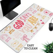 A Large Mouse Pad Suitable For Office And Gaming Setups; An Extra-Large, Flat 2D Mouse Pad Featuring An Aesthetic Design And An Anime Theme. - Mouse Pad - View 3