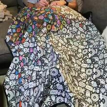 DIY 24-Color Coloring Blanket With Markers, Washable Velvet Creative Handmade Painting Blanket, Suitable For Holiday Art Activities - A - View 6