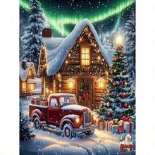 1PC DIY 5D Diamond Painting Kit Christmas Theme Pattern - Round Full Diamond Art Mosaic Craft, Home Wall Decor, Frameless - Multicolor - View 14