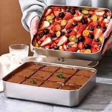 Stainless Steel Fridge Storage Trays 16Pcs Set (8 Containers & 8 Lids), Stackable Rectangular Food Storage Containers, Freezer Friendly Metal Tray For Food Prep, Dumpling & Raw Food Storage - View 9