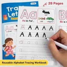 Lachilly Children's Handwriting Practice Workbook: Letter And Number Tracing Exercises (With Lines), Learning Activities, Early Writing Skills Development, Classroom Essential - Reusable Alphabet Workbook - View 5