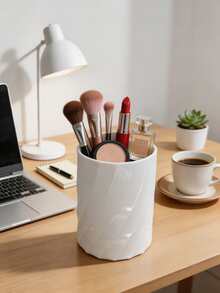 3D Printed Pen Holder Storage Box, Minimalist Stationery Organizer Rack, Suitable For School Supplies, Office Use, Back To School Essentials And Learning Supplies, Makeup Brush Holder, Desktop Decor Ornament - Multicolor - View 8