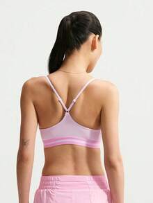 Nike 女款 AS W NK INDY 長袖 LOGO 運動內衣 BRA-LIM9923-583 - 淺粉色 - 查看 2
