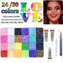 32,000pcs/40 Colors/3mm Flat Back Rhinestone Set, Multi-Color Handmade Gemstone Kit With Pickup Pen And Tweezers, Suitable For DIY, Clothing, Shoes, Shiny Jewelry, Colorful Mixed Palette - Multicolor - View 15