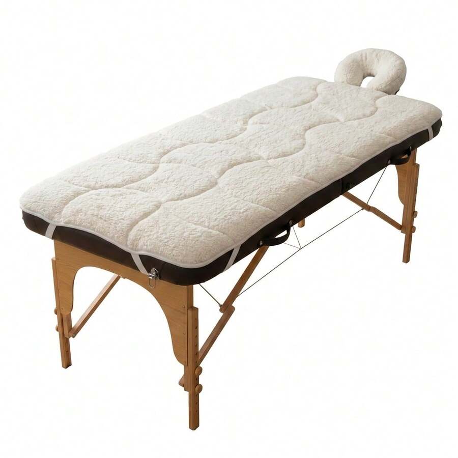 31.2"X 72" Wave Massage Mattress, Includes Massage Mattress Cover And Pillowcase, Natural, Ultra Soft, Hypoallergenic - White - View 1