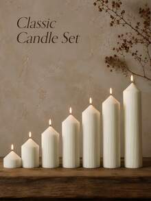 1pc Vintage White Textured Pointed Aromatherapy Candle, 1.97 Inch Diameter (S-4XL Size), Suitable For Home Decor, Photography Props, Desktop Ornament, Gift Idea, Women's Gift, Halloween Decoration - Multiple Styles - View 6