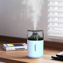 1pc Mini USB Air Humidifier With Colorful LED Night Light, Portable Ultrasonic Cool Mist Humidifier, Quiet Desktop Car Humidifier, Suitable For Bedroom And Office - Mist - View 12