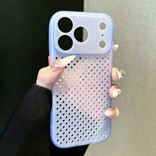 DECOPHONE The Cellular Mesh Cooling Soft Case Is Suitable For The 17promax Fashionable And Creative Premium Model And The 16pro New Model Protective Cases. - Blue - View 1