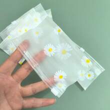 Creative Daisy Flower Transparent Frosted Zipper Bag, Home Storage Bag Suitable For Jewelry And Small Accessories - Multicolor - View 7