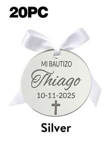 Personalized Baptism Gift Tags, Customized Gold Acrylic Cross Baptism Party Favor Tags, Baby Baptism Party Decoration, Gift Box Labels, Keepsake Charms - Multicolor - View 41
