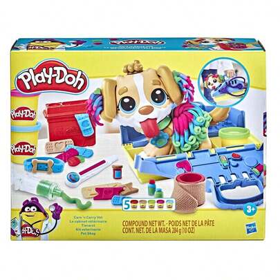 Play-Doh Vet Kit: Time To Examine The Puppy! Includes 5 Tubs And Accessories - Modeling Clay - Hasbro - Play-Doh - Ref. F36395L0