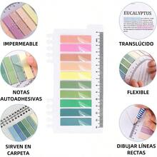 Set Of 550 Transparent Sticky Notes, Includes Translucent Sticky Labels And Markers For Annotating Books, Marking Pages, Indexing And Keeping Writing Organized - 550 Sheets - View 7